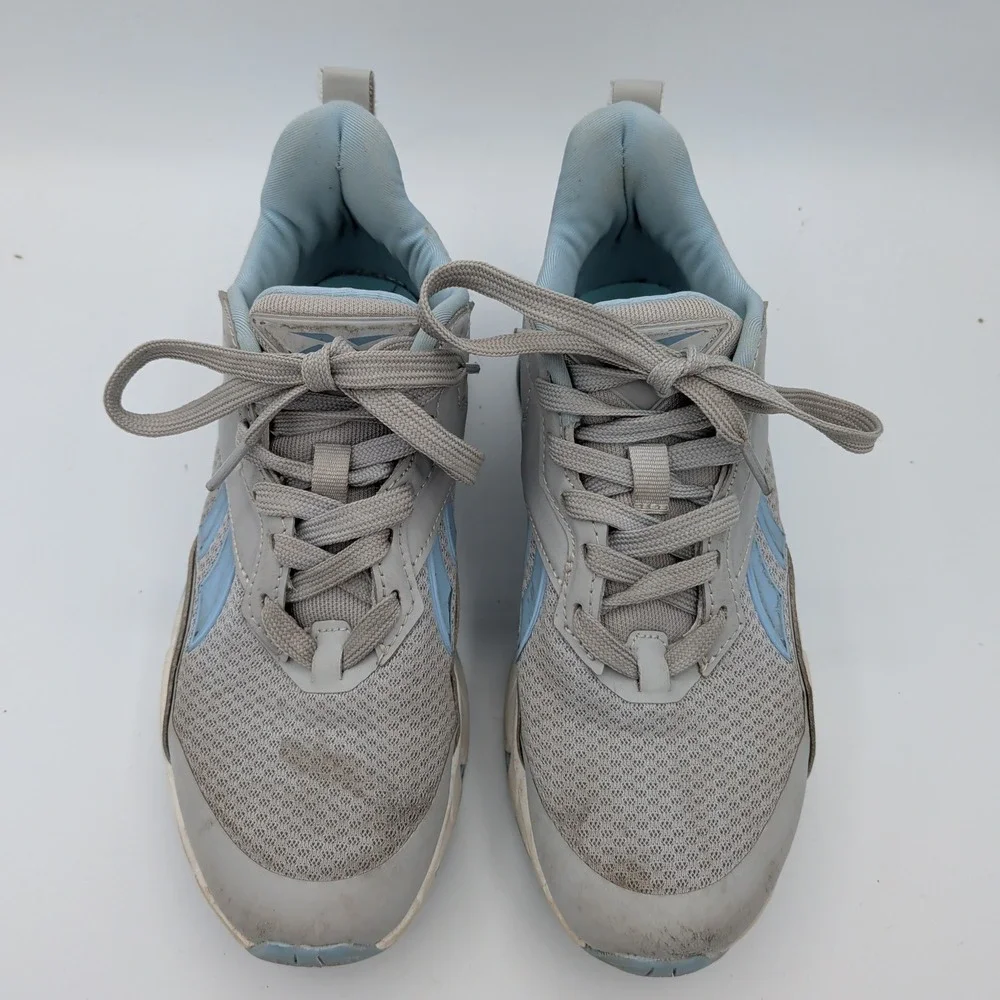 Reebok Zig Dynamica‎ 4 Womens Grey Blue Running Shoes Sneakers US 5.5 FFC0096069